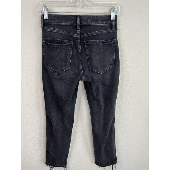 Gap Vintage Slim Leg Jeans Women's 26/2 Petite High Rise Cigarette Black Stretch - Picture 3 of 7